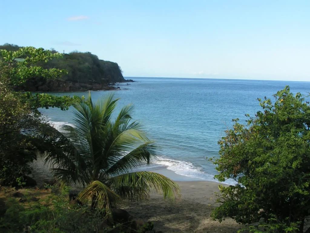 Plage de Leroux quartier Ferry Deshaies Guadeloupe