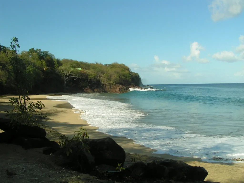 Plage de Leroux quartier Ferry Deshaies Guadeloupe